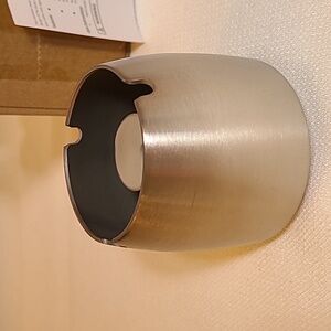 Stainless steel wind resistant ashtray.  NIB